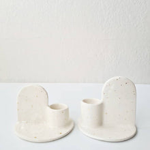 Load image into Gallery viewer, Candleholders - Set of 2 Calico Ceramics

